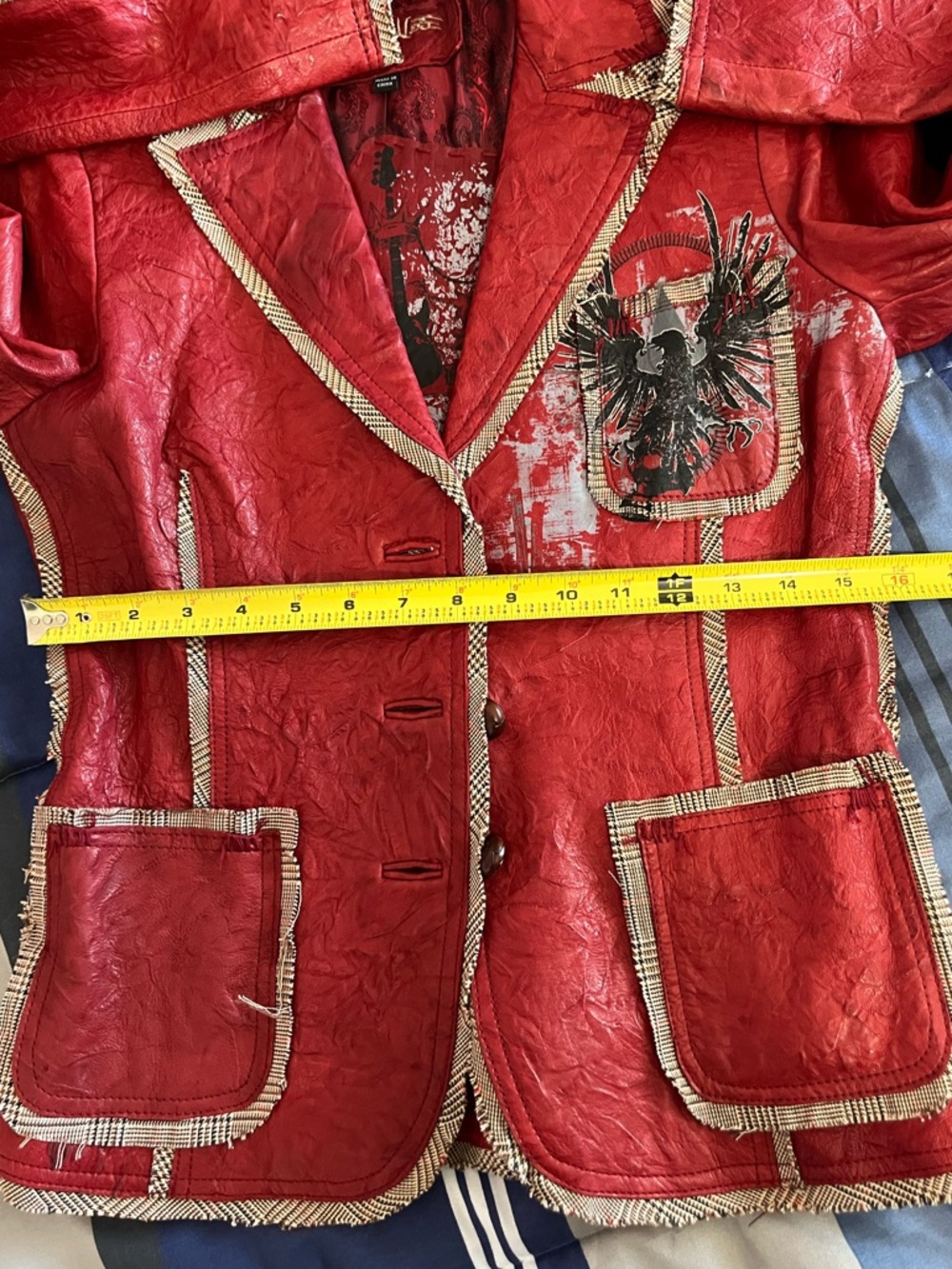 Rare Raw 7 Leather Distressed Blazer - Picture 13 of 15